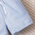 thumbnail image 5 of larppty Toddler Baby Boys Birthday Outfit, Short Sleeve "Birthday Boy" Embroidered T-Shirt + Striped Drawstring Pocket Shorts Set, Infant Boys First Birthday Clothes 6M-4T（Sky Blue, 2-3 Years）, 5 of 9