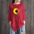 thumbnail image 2 of Camiseta de manga larga con cuello redondo y estampado informal a la moda de verano para mujer Fridja  fjkfkj1678, 2 of 4