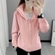 thumbnail image 4 of Chaquetas para mujer y hombre, cortavientos impermeable, abrigos para acampar, escalar, senderismo al aire libre, Color sólido, ropa de abrigo Unisex para primavera y otoño, 4 of 5