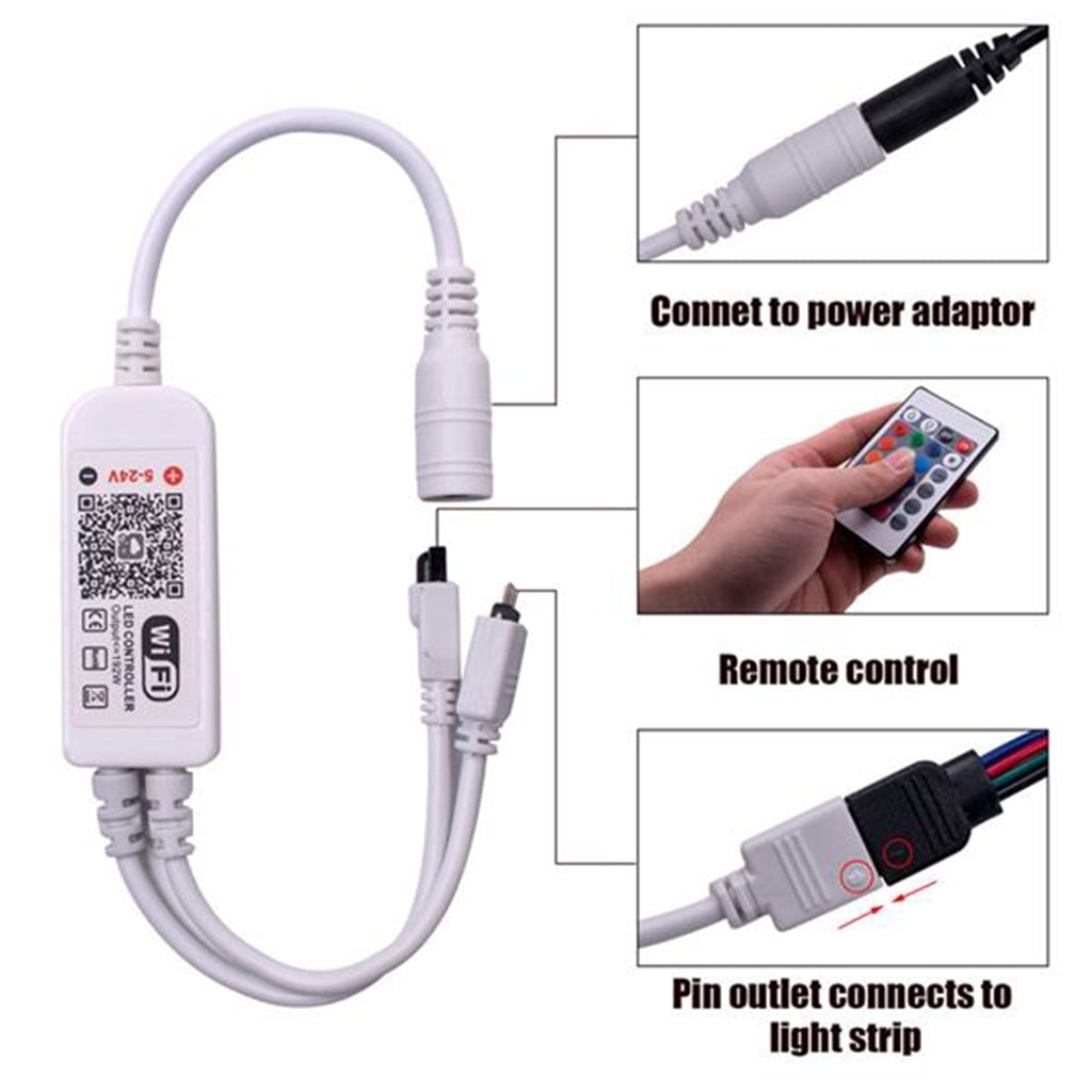 LED Strip Lights, Smart WiFi Waterproof LED Rope Lights, 20 Colors Changing Tape Light with 12V Power Supply for Room, Bedroom, TV, Kitchen, Desk