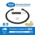 thumbnail image 3 of MedicEngraved Black Stainless Steel Custom Medical Alert Bracelet - 5mm Curb Link, 3 of 7