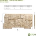 thumbnail image 4 of Ekena Millwork 49"W x 24.50"H x 1.25"D Castle Rock Stacked Stone, StoneWall Faux Stone Siding Panel, Sandstone, 4 of 11