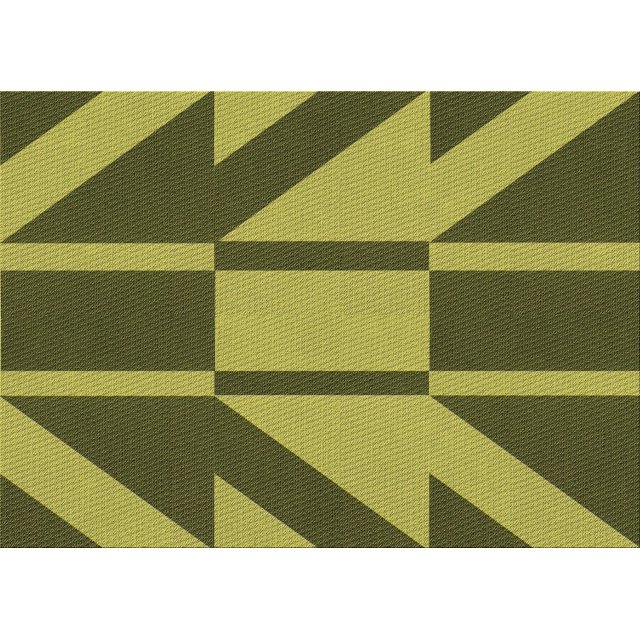 Ahgly Company Tapis Rectangulaire Lavable en Machine Intérieur Transitionnel Vert Armée, 7 Pieds x 9 Pieds