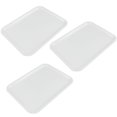 thumbnail image 1 of Bandeja de servicio de plástico blanco rectangular de 3 piezas de 10 pulgadas de largo, 1 of 3