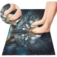 thumbnail image 4 of SKYSONIC Wolf Face Black Kitchen Mats 20"x39" Absorbent Non Slip Runner Rug Machine Washable Kitchen Floor Mat for Home Bathroom Door, 4 of 7