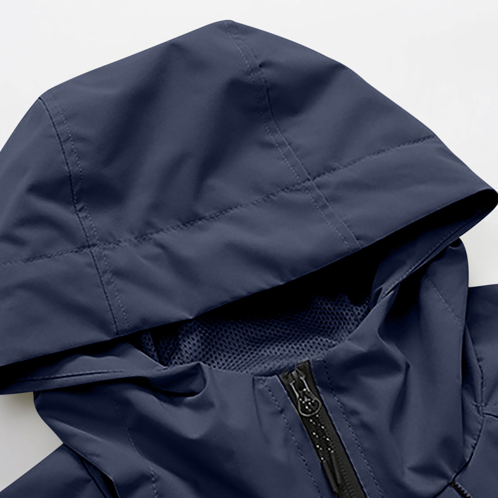 ylioge S-4X Plus Size Women Rain Jackets with Zipper Pockets and Hoodie Long Sleeve Casual Solid Color Zip Up Lightweight Waterproof Hiking Raincoats
