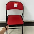 thumbnail image 6 of POWERWILL chairs Sturdy and Comfortable Folding Chairs with Stainless Steel and Leather Cushions, 6 of 7