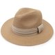 thumbnail image 1 of Women Straw Panama Hat Travel Fedora Beach Sun Hat Summer Wide Brim Straw Roll up Hat UPF 50+, 1 of 5