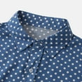 thumbnail image 5 of Mens Shirts Cotton-Blend Short Sleeve Button-Down Collared Tshirts Shirts Mens Casual Polka Dot Printed Lightweight Loungewear Tees Tops, 5 of 8