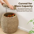 thumbnail image 4 of Casa Pura Furniture Handwoven Seagrass Storage Basket with Lid., 4 of 7