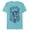 Tahiti Blue, variant on Men's Aladdin Vintage Character Frame  Graphic Tee Silver Medium