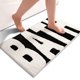 thumbnail image 1 of Alfombra de baño Anybar, color blanco y negro, 40 x 60 cm, 1 of 6