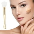 thumbnail image 2 of Unique Bargains 1 Pc Smooth Fan-shaped Facial Mask Brush Gold Tone, 2 of 5