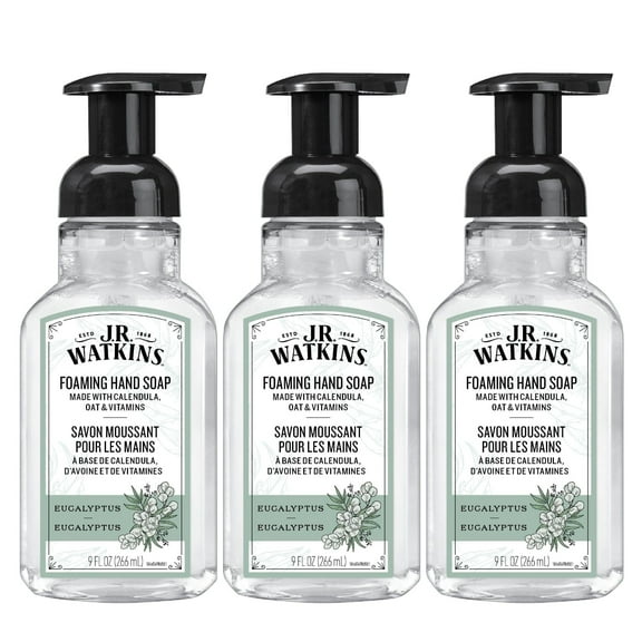 J.R. Watkins Foaming Hand Soap, Eucalyptus, 3 pack, 9 fl oz
