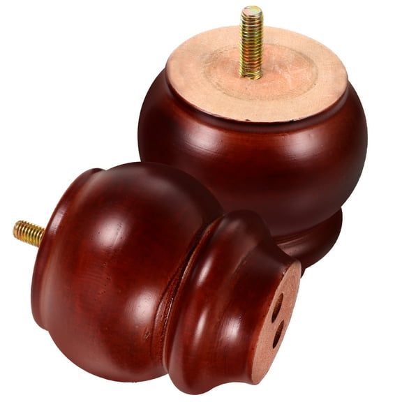 WHAMVOX Brown Wooden Furniture Legs for Cabinet Table Sofa and Chair Small Size Sturdy and Wood Material