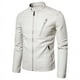 thumbnail image 2 of Chaqueta casual de cuero para hombre, moderna, ajustada, elegante, para jóvenes, chaqueta de motociclista para primavera y otoño, 2 of 5