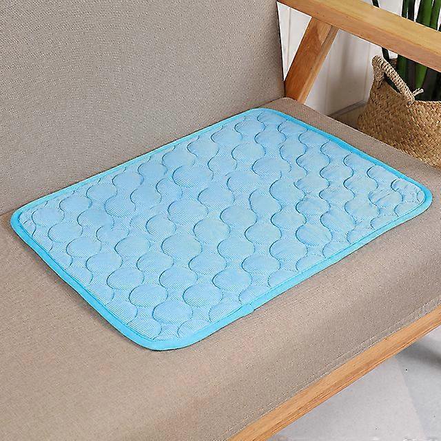 Esterilla refrescante shaofei para perros y gatos M-62 x 50 cm azul