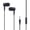 Black, variant on Sports Optimized Earphones Isolation Mic Secure Universally 3.5mm For Marathons Training Daily Commute