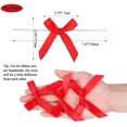thumbnail image 2 of 50 Pack Red Satin Ribbon Twist Tie Bows for Treat Bags, Gift Bags, Bakery Candy Bags and Package Decorating Ribbon Bow, Bowknot for Gifts, 2 of 13