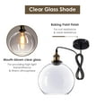 thumbnail image 4 of DELight Vintage Industrial 9.8" Ball Shape Glass Ceiling Light Pendant Light Edison Lamp for Cafe Kitchen Clear, 4 of 8