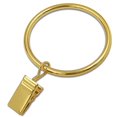 thumbnail image 1 of Anillos de cortina con clips WeeksEight, paquete de 20, dorados, 1 of 7