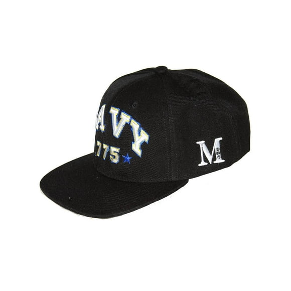 Officially Licensed United States Navy 1775 Snapback Adjustable Hat Black