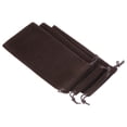 thumbnail image 1 of Unique Bargains Pochette en Microfibre 17x8 cm, Sac-Cadeau à Cordon de Rangement Souple 3 Pcs, Brun, 1 of 5