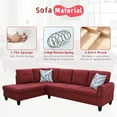 thumbnail image 5 of DOMETOUR Storage Ottoman for Sectional Couch L Shaped Sofa Set For Living Room, 5 Seat Flannel Modular Sectional Sofa, Only 1 PC Storage Ottoman Red, 5 of 7