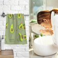 thumbnail image 7 of SKYSONIC Hand Towels Yogo Avocadoes Patterned 2 PCS, Cotton Bath Towel for Drying Face Hands Body ,Absorbent Lightweight Towels for Bathroom Ktichen Travel Gym, 16"x28", 7 of 7