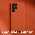 thumbnail image 2 of Para Samsung Galaxy S23 + funda de teléfono de cuero de vaca Ultra genuino Galaxy S22 Ultra S22 + Litchi Grain Luxury Back con funda qym unisex, 2 of 2