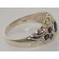 thumbnail image 4 of LBG 925 Sterling Silver Real Genuine Sapphire Womens Band Ring - Size 10, 4 of 6