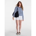 thumbnail image 2 of No Boundaries Oversize LS Stripe Tee, Women’s Sizes XXS-XXL, 2 of 5