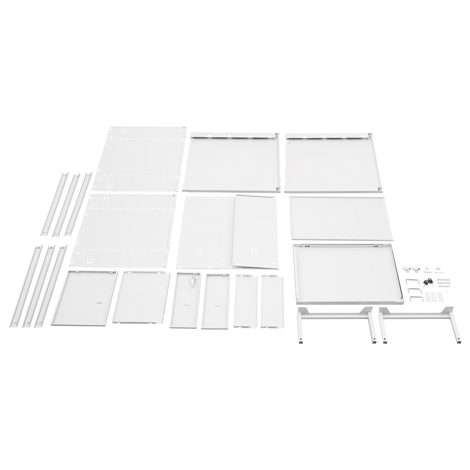 3 Drawer Vertical File Cabinet Lockable Metal Mobile File Cabinet White office