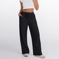 thumbnail image 5 of SUNBS 3 Packs Wide Leg Sweatpants Womens Cargo Pants Baggy Lounge Casual Pants Drawstring Sweat Pants with Pockets, 5 of 6