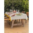 thumbnail image 3 of Outdoor Tablecloth with Umbrella Hole for Patio/Picnic/Party/Camping, Sunflowers Bicycle Waterproof Table Cloth Rectangle Table Cover Washable, Retro Summer Garden Blooms Flowers (54"x 80"), 3 of 8