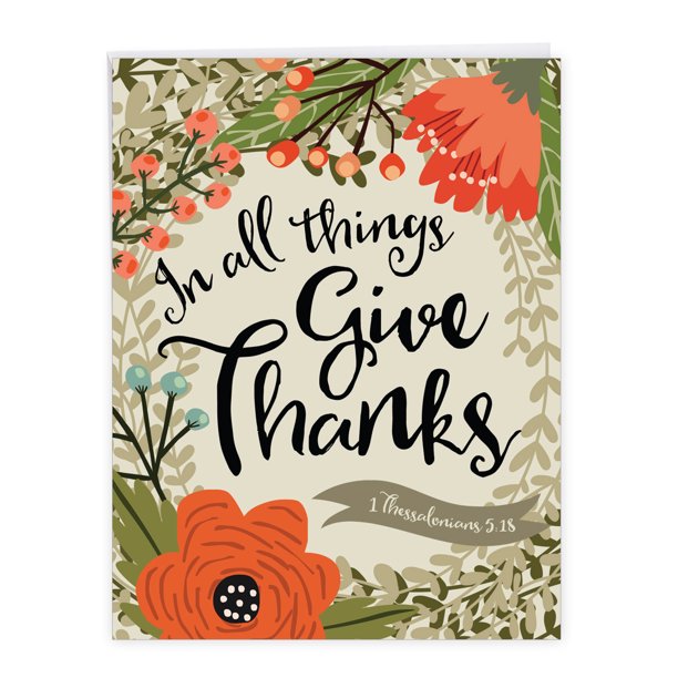 Large Thank You Greeting Card 8 5 X 11 Biblical Inspirational Thank You Jumbo Gratitude Notecard J6634atyg Walmart Com Walmart Com