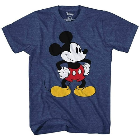 Mickey Mouse Tones Graphic Tee Classic Vintage Disneyland World Mens Adult T-shirt Apparel Navy