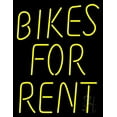 thumbnail image 1 of Bikes For Rent LED Neon Sign 24 x 31 - inches, Clear Edge Cut Acrylic Backing, with Dimmer - Bright and Premium built indoor LED Neon Sign for automotive store, and mall., 1 of 7