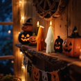 thumbnail image 2 of Halloween Ghost Candles Spooky Ghostly Scented Candle Soy Wax Aromatherapy Gift Pack Creepy Ghost Shaped Candle for Trick or Treat Party Home Room Decor，Orange, 2 of 4