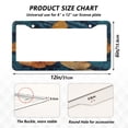 thumbnail image 7 of Aluminum License Plate Frame 2 Pack Car Exterior Accessory Car Tag Holder for Front Rear Plates Cars Decor Teal and Orange Butterflies, 7 of 7