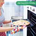 thumbnail image 2 of Yayeee Pot Holders Kitchen Heat Resistant with Pocket 7"x9.8" Cotton Oven Cooking Hot Pads, White Colorful Circles, 2 of 7