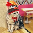 thumbnail image 2 of Christmas Pet Cat Turkey Hat Pet Knitted Cap Crochet Hat for Cats Small Dogs Thanksgiving Apparel, 2 of 9