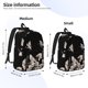 thumbnail image 2 of Disketp Japanese White Crane print Canvas Backpack Lightweight Travel Daypack Student Rucksack Laptop Backpack-Small, 2 of 5