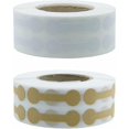 thumbnail image 2 of Rollo de 500 etiquetas autoadhesivas de plata de ley para joyería, collares, pulseras, colgantes, etiquetas extraíbles para joyería, pistola, ropa - blanco, 2 of 5