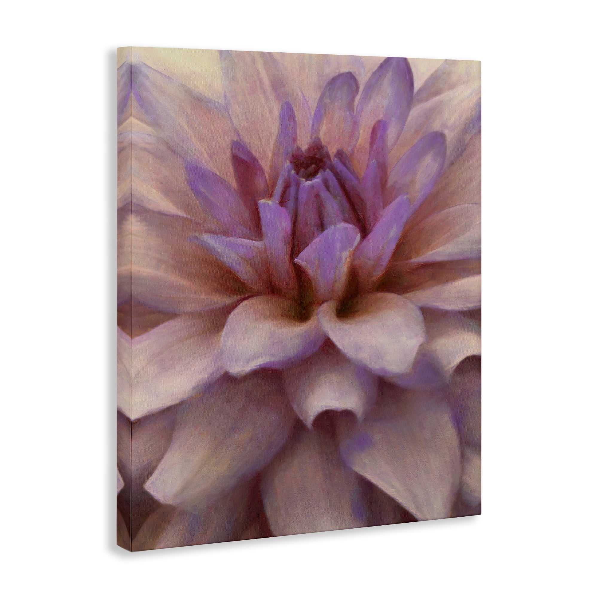Stupell Industries Purple Dahlia Petals Botanical & Floral Painting Gallery Wrapped Canvas Art Print Wall Art, 24 x 30