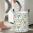 thumbnail image 4 of Goofa Cartoon Dinosaur Printed Circular Hamper,Laundry Basket with Handles,Storage Baskets Foldable,Large Capacity Laundry Hamper-, 4 of 8