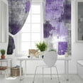 thumbnail image 5 of Fsddascl Purple Grey Blackout Curtains for Bedroom/Living Room, Thermal Insulated Kitchen Curtains, Modern Oil Painted Abstract Art Aesthetics Grommet Darkening Window Treatment Drapes 52"x96"x2, 5 of 8