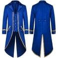 thumbnail image 1 of Men's Stylish Tailcoat Jacket Halloween Gothic Formal Coat for Daily Wear Stage Performance Slim Fit Elegant Design, 1 of 4
