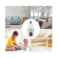 thumbnail image 4 of 4 Piezas Camara Tipo Foco 360° Impermeable De1080 Con Wifi Belug Blanco, 4 of 5