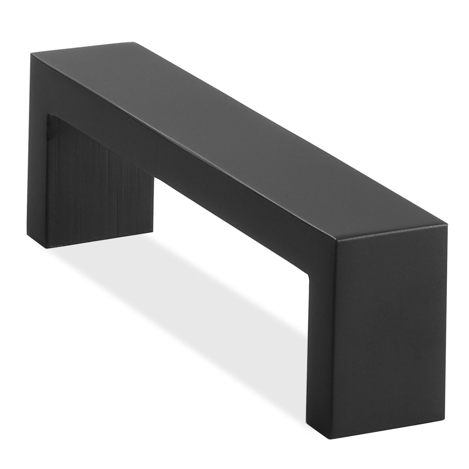 Cauldham Solid Stainless Steel Hardware Square Pull Matte Black